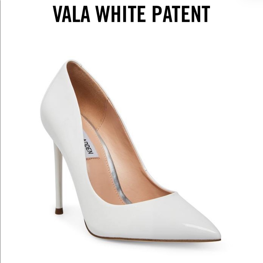 VALA WHITE PATENT HEELS